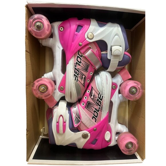 Sowume Adjustable Girl's Roller Skates, Light Up Colorful Wheels, Medium-(13-3 U - Picture 3 of 7